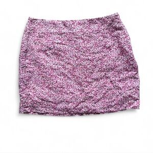 & Other Stories Pink Floral Mini Skirt